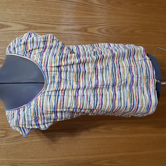 Liz Claiborne - Striped Peasant T-shirt - Ladies Large - Picture 1 of 10